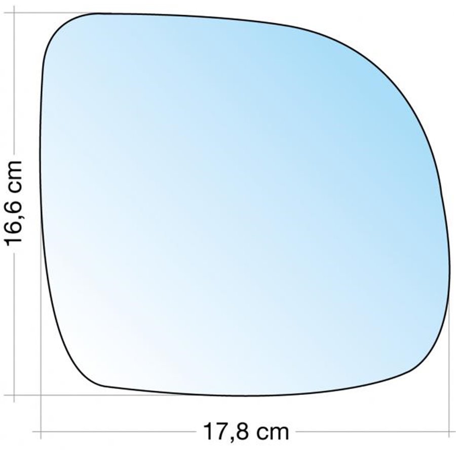 SPECCHIO C/PIASTRA DX CROM. CURVO TERM. AUDI Q7 0509-VW TOUAREG 07