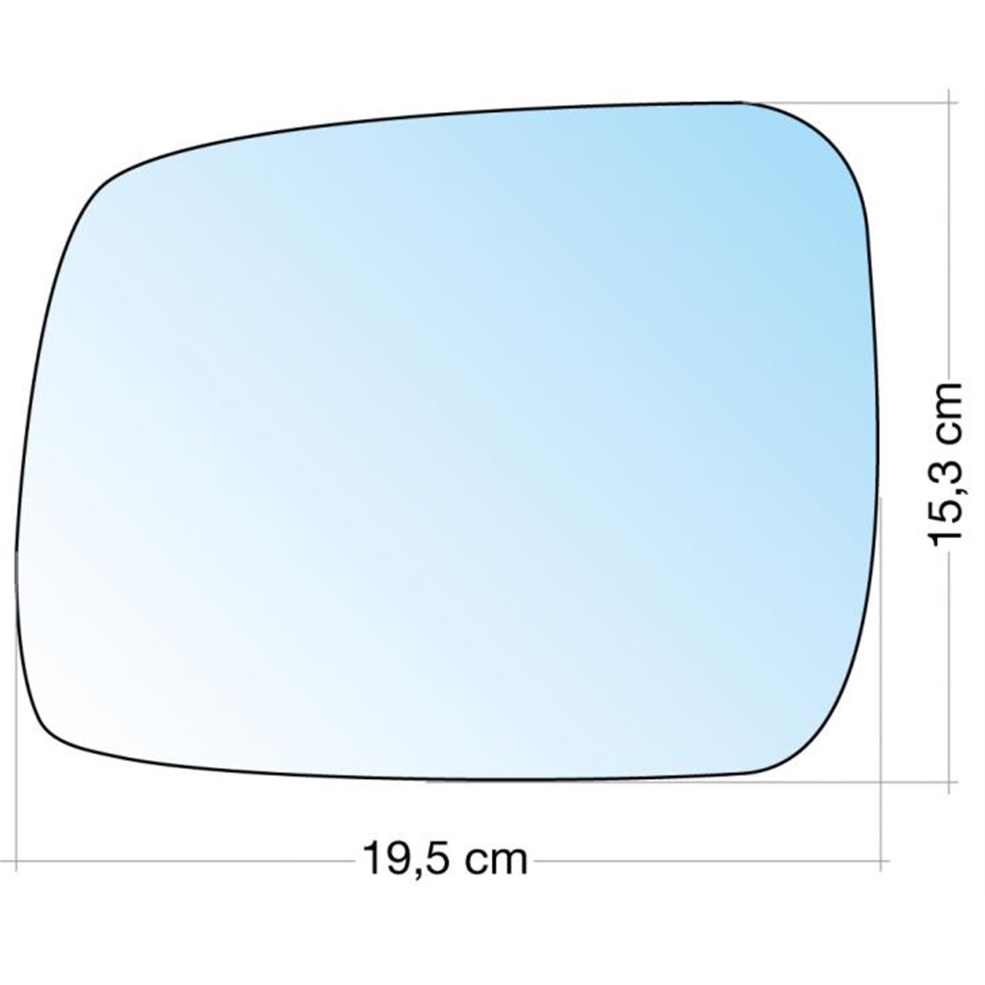 SPECCHIO C/PIASTRA SX CROM CURVO VW T4