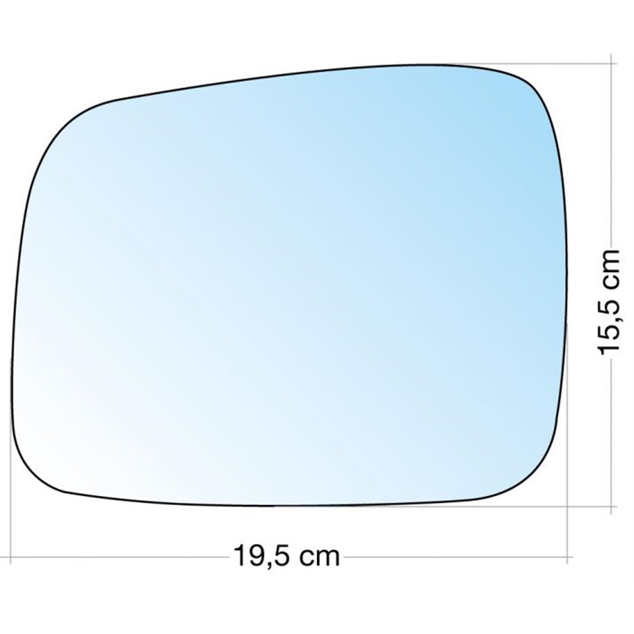 SPECCHIO C/PIASTRA DX CROM CURVO VW T4