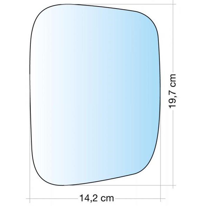 SPECCHIO C/PIASTRA DX CROM CURVO T5/CADDY 0309