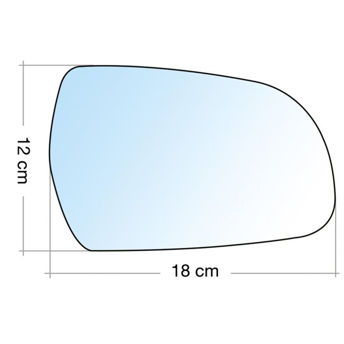 SPECCHIO C/PIASTRA DX CROM CURVO TERM AUDI A3/A5 5P 08