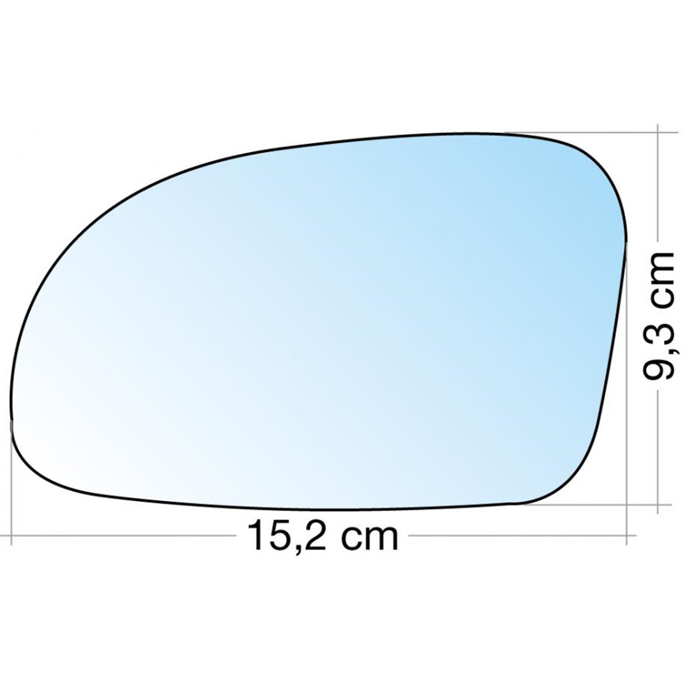 SPECCHIO C/PIASTRA SX CROM. CURVO CITROEN SAXO