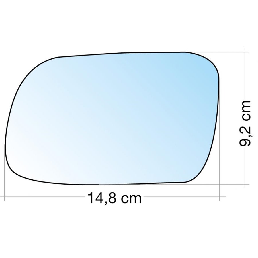 SPECCHIO C/PIASTRA SX AZZ. CURVO CITROEN XSARA 02-PEUGEOT 407
