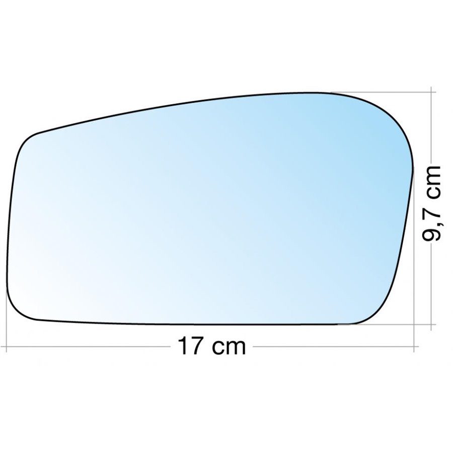 SPECCHIO C/PIASTRA SX AZZ. CURVO TERM. CITROEN EVASION-FIAT ULYSSE 02-LANCIA ZETA -PEUGEOT 806  (COM. MANUALE)