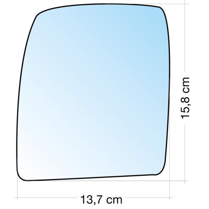 SPECCHIO C/PIASTRA SX CROM. CURVO TERM. CITROEN JUMPY-FIAT SCUDO-PEUGEOT EXPERT (FURGONE) 07 SPECCHIO SUP.