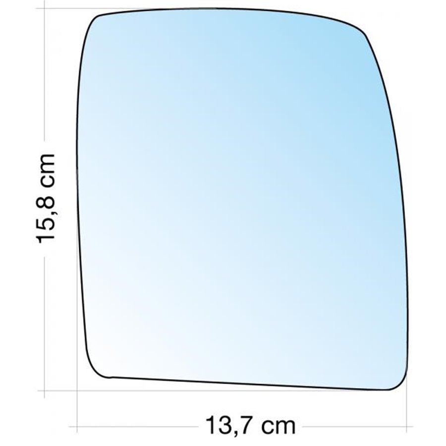 SPECCHIO C/PIASTRA DX CROM. CURVO CITROEN JUMPY-FIAT SCUDO-PEUGEOT EXPERT (FURGONE) 07 SPECCHIO SUP.