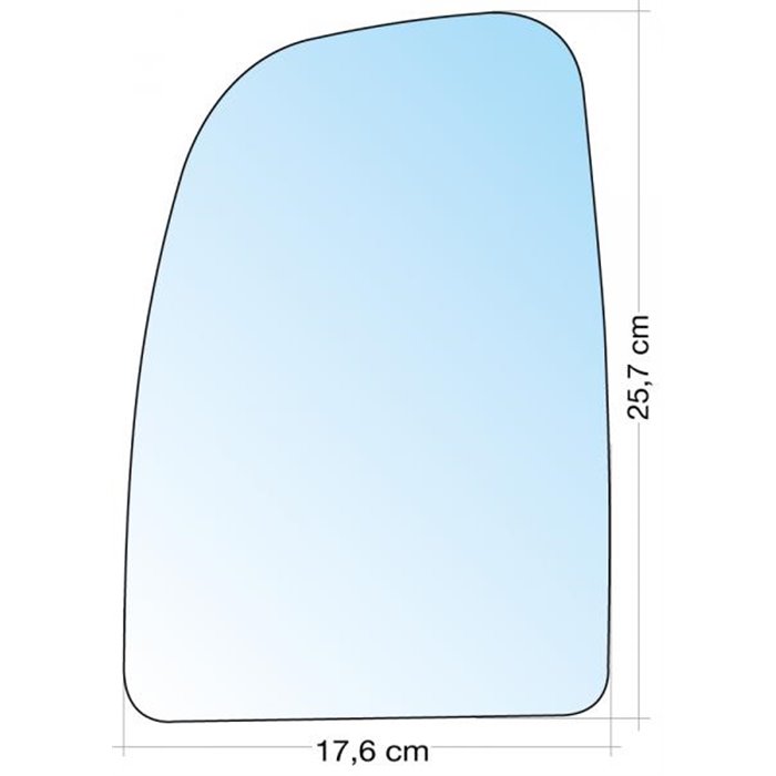 SPECCHIO C/PIASTRA SX CROM. CURVO CITROEN JUMPER-FIAT DUCATO-PEUGEOT J5 BOXER 06