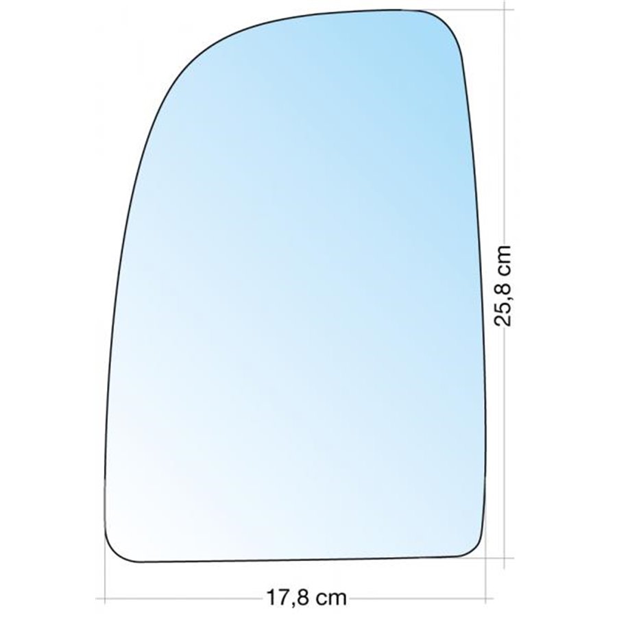 SPECCHIO C/PIASTRA DX CROM. CURVO TERM. CITROEN JUMPER-FIAT DUCATO-PEUGEOT J5 BOXER 06