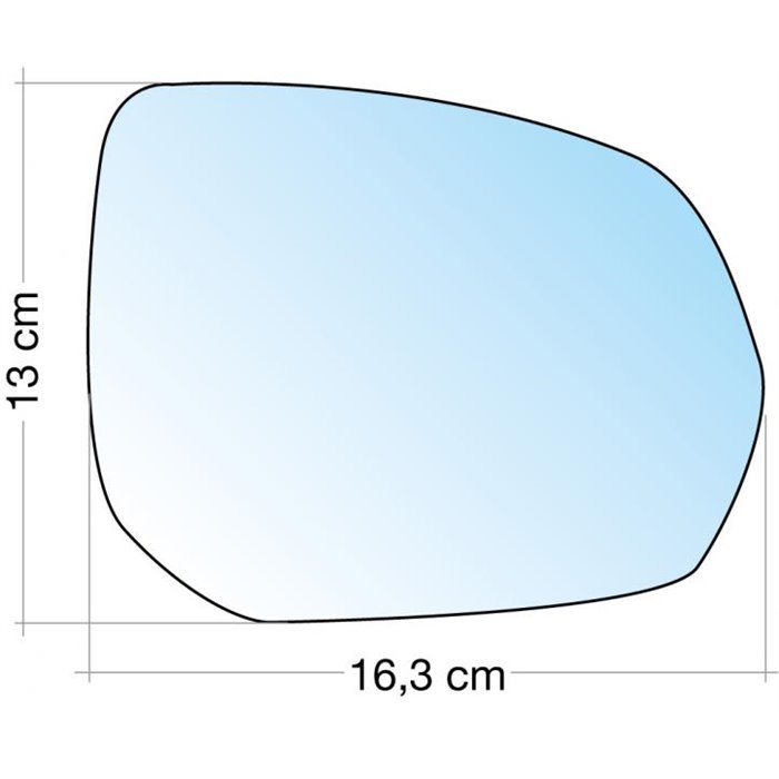 SPECCHIO C/PIASTRA DX CROM. CURVO TERM. CITROEN C3 PICASSO, C4 PICASSO/GRAND PICASSO