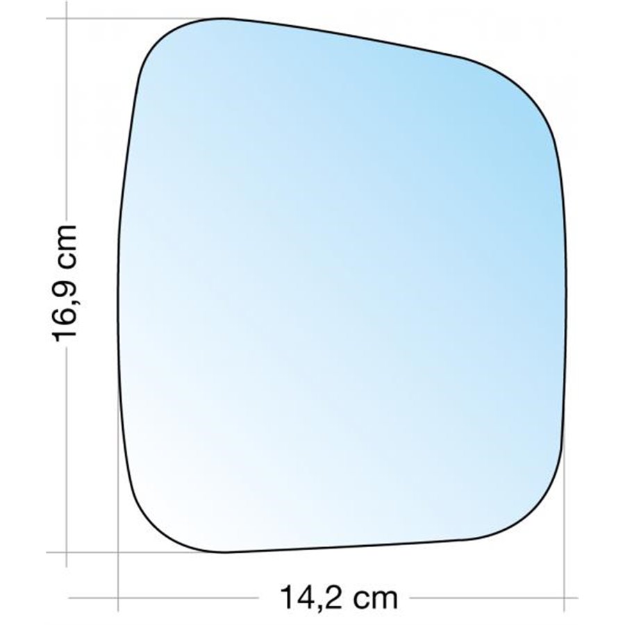 SPECCHIO C/PIASTRA DX CROM. ASF. TERM. CITROEN NEMO-FIAT FIORINO 08, QUBO-PEUGEOT BIPPER/BIPPER TEPEE