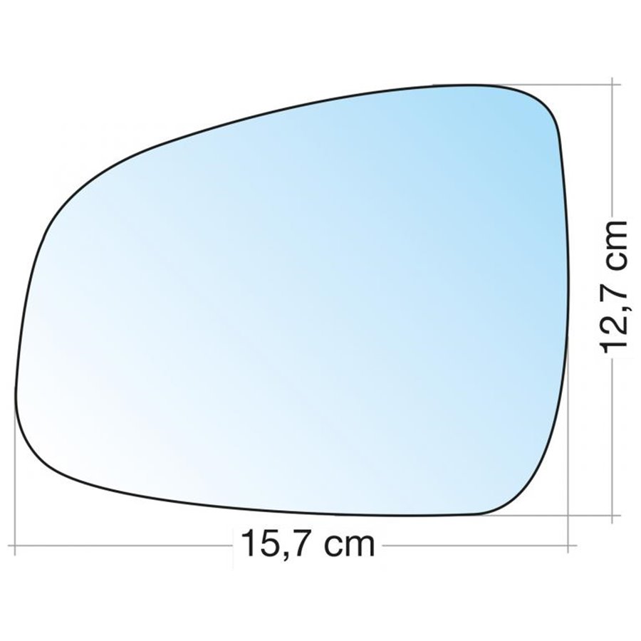 SPECCHIO C/PIASTRA SX CROM. ASF. TERM. DACIA LOGAN 08, LOGAN MCV, SANDERO