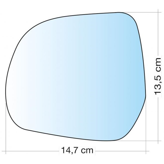 SPECCHIO C/PIASTRA SX CROM CURVO DACIA DUSTER 1318