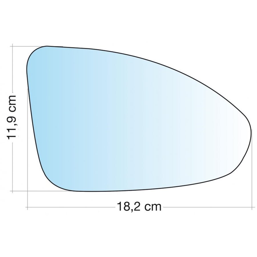 SPECCHIO C/PIASTRA DX CROM. CURVO TERM. CRUZE