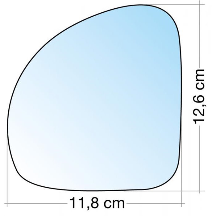 SPECCHIO C/PIASTRA SX CROM. CURVO FIAT MULTIPLA                  