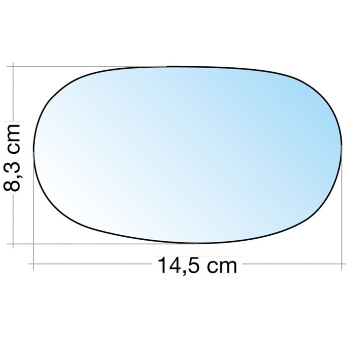 SPECCHIO C/PIASTRA DX CROM. CURVO TERM. FIAT COUPE'