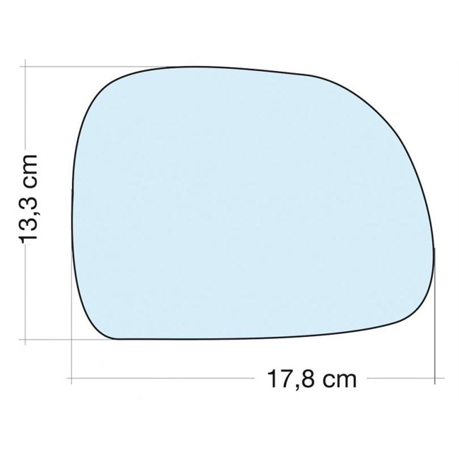 SPECCHIO C/PIASTRA DX CROM. CURVO TERM. FIAT 500L