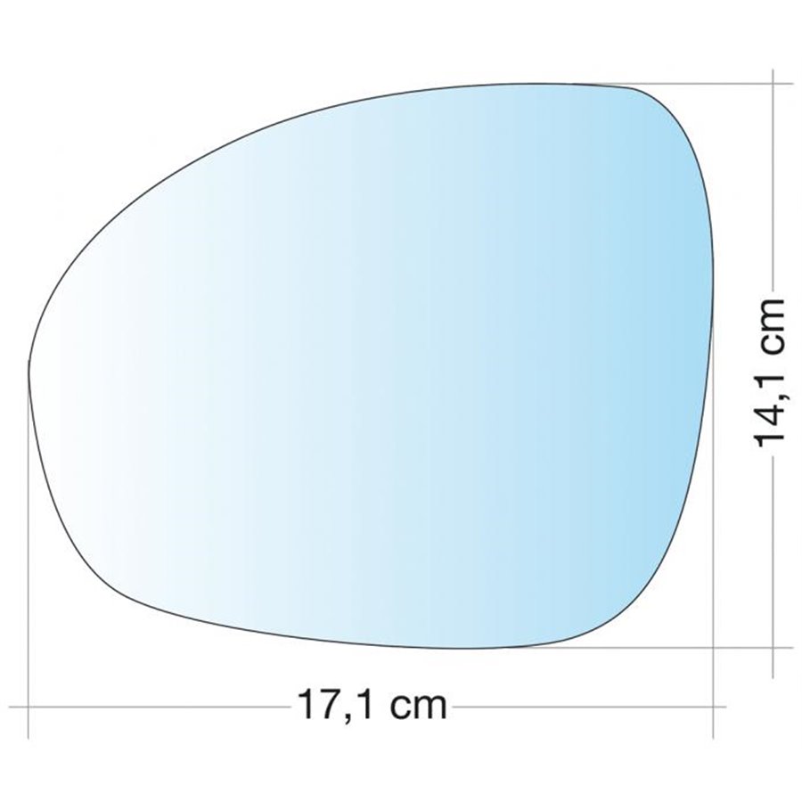 SPECCHIO C/PIASTRA SX CROM CURVO TERM FIAT 500X 14