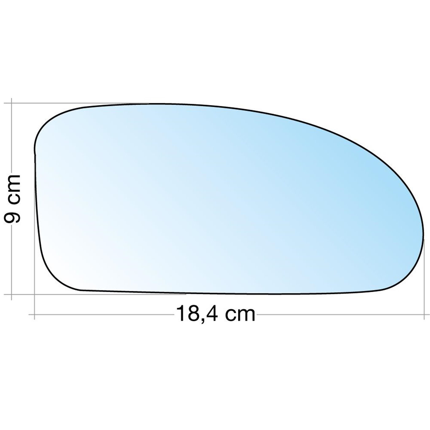 SPECCHIO C/PIASTRA DX CROM. CURVO TERM. FORD FOCUS 04