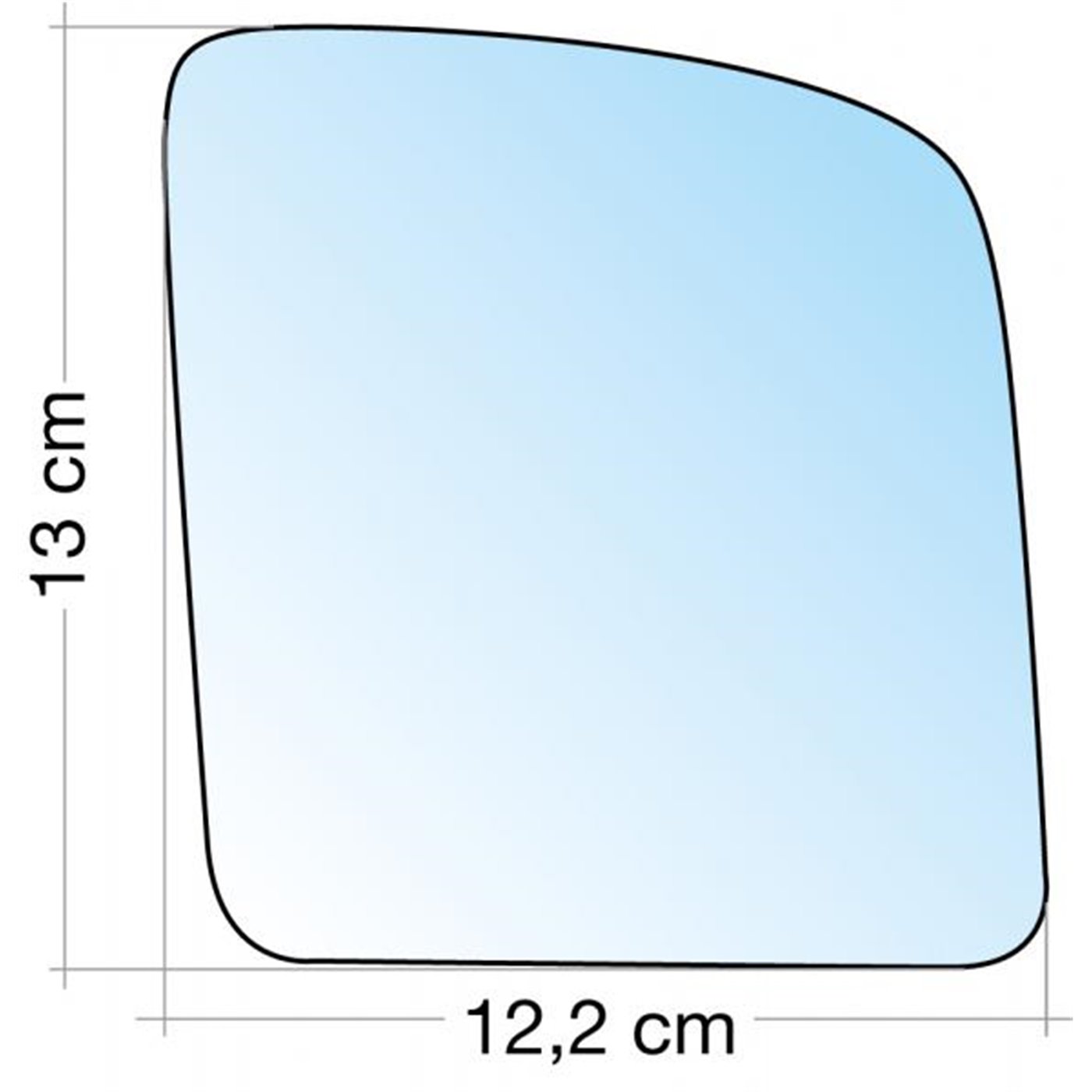 SPECCHIO C/PIASTRA DX CROM. CURVO TERM. FORD TRANSIT CONNECT 03