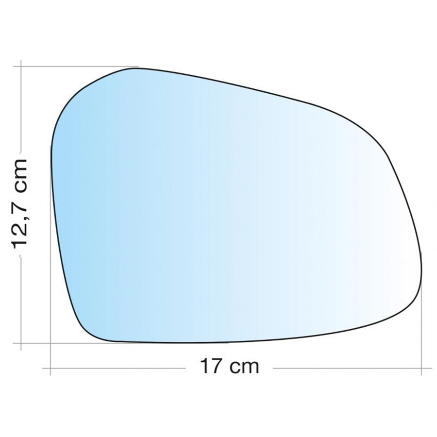 SPECCHIO C/PIASTRA DX CROM CURVO HYUNDAI I10 1320