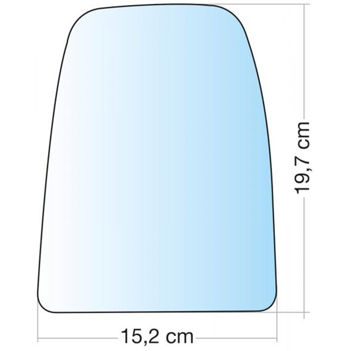 SPECCHIO C/PIASTRA SX CROM CURVO DAILY 1419