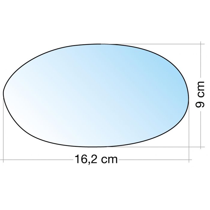 SPECCHIO C/PIASTRA SX CROM. ASF. LANCIA Y 95