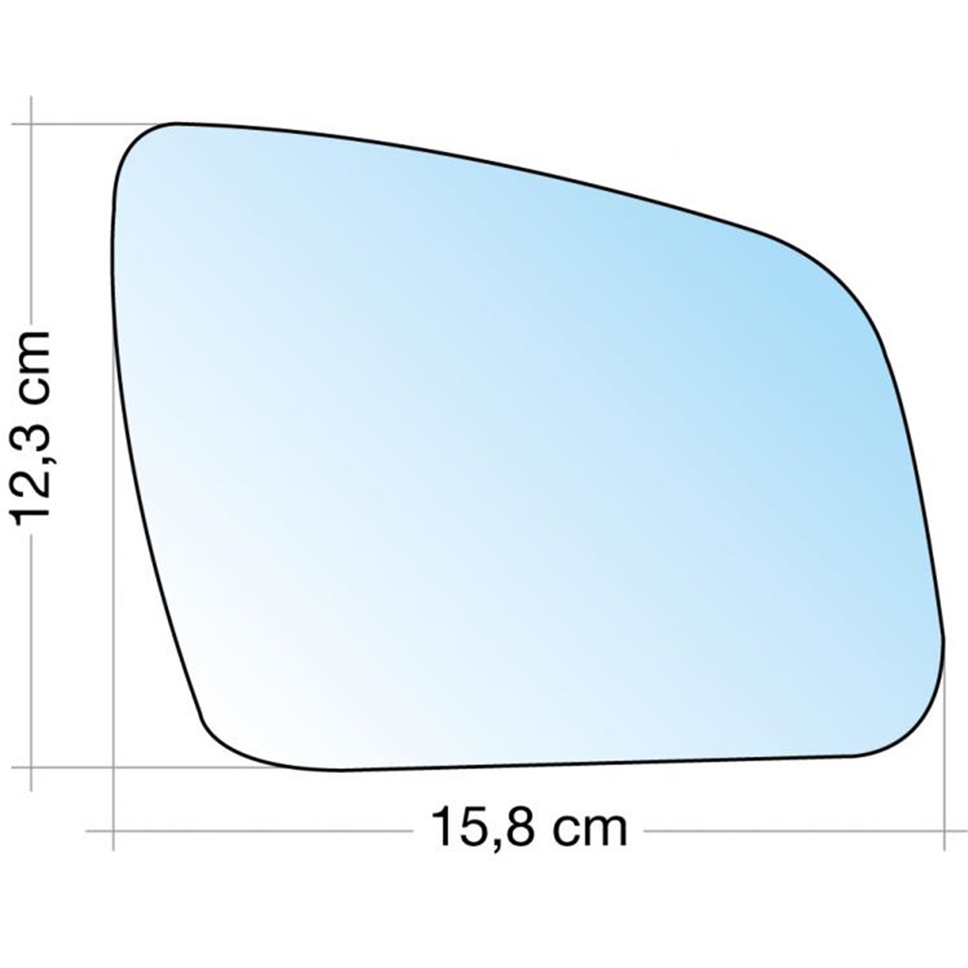 SPECCHIO C/PIASTRA DX CROM. CURVO TERM. MERCEDES CLASSE C 0714