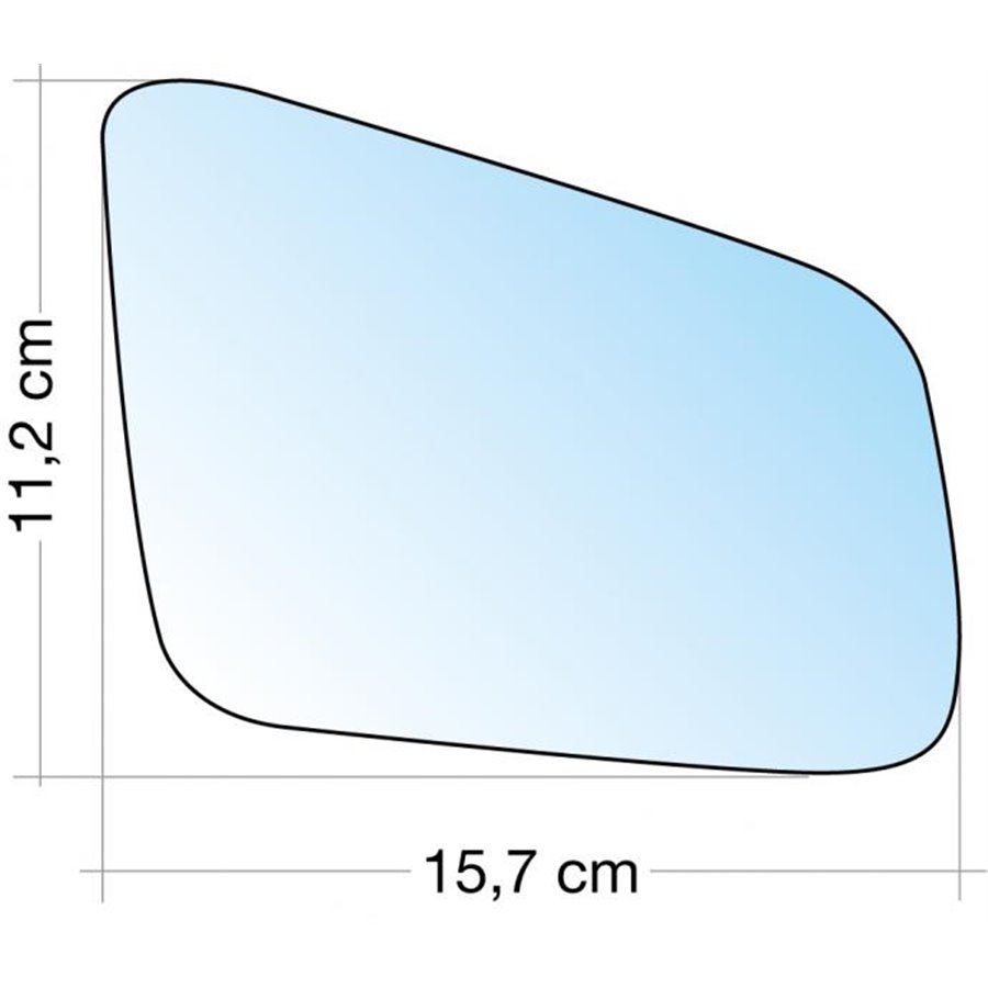 SPECCHIO C/PIASTRA DX CROM. ASF. TERM. MERCEDES CLASSE A 12, C COUPÉ 11, E 09, CLS 10, GLK 08