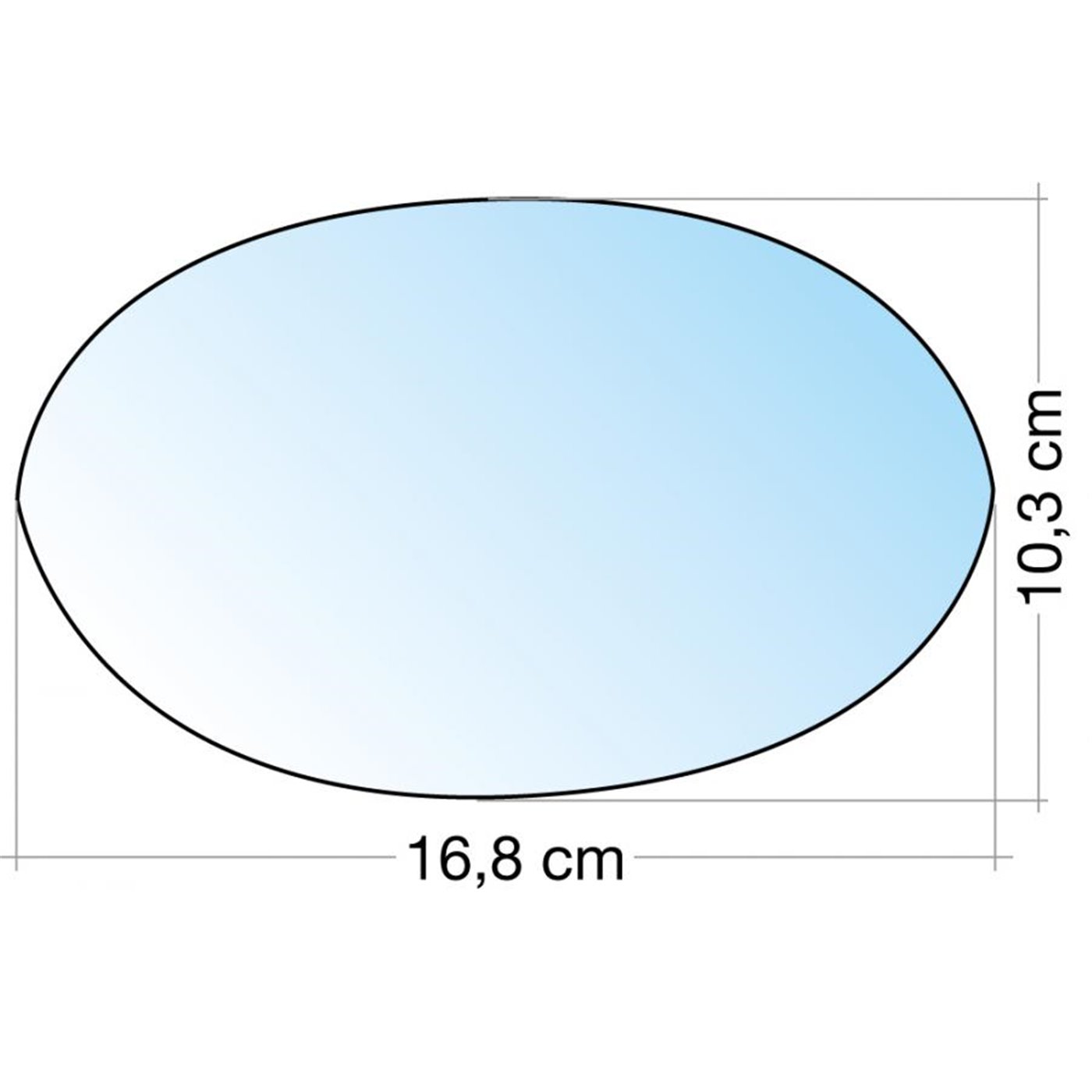 SPECCHIO C/PIASTRA SX-DX CROM. CURVO TERM. MINI ONE-COOPER 06