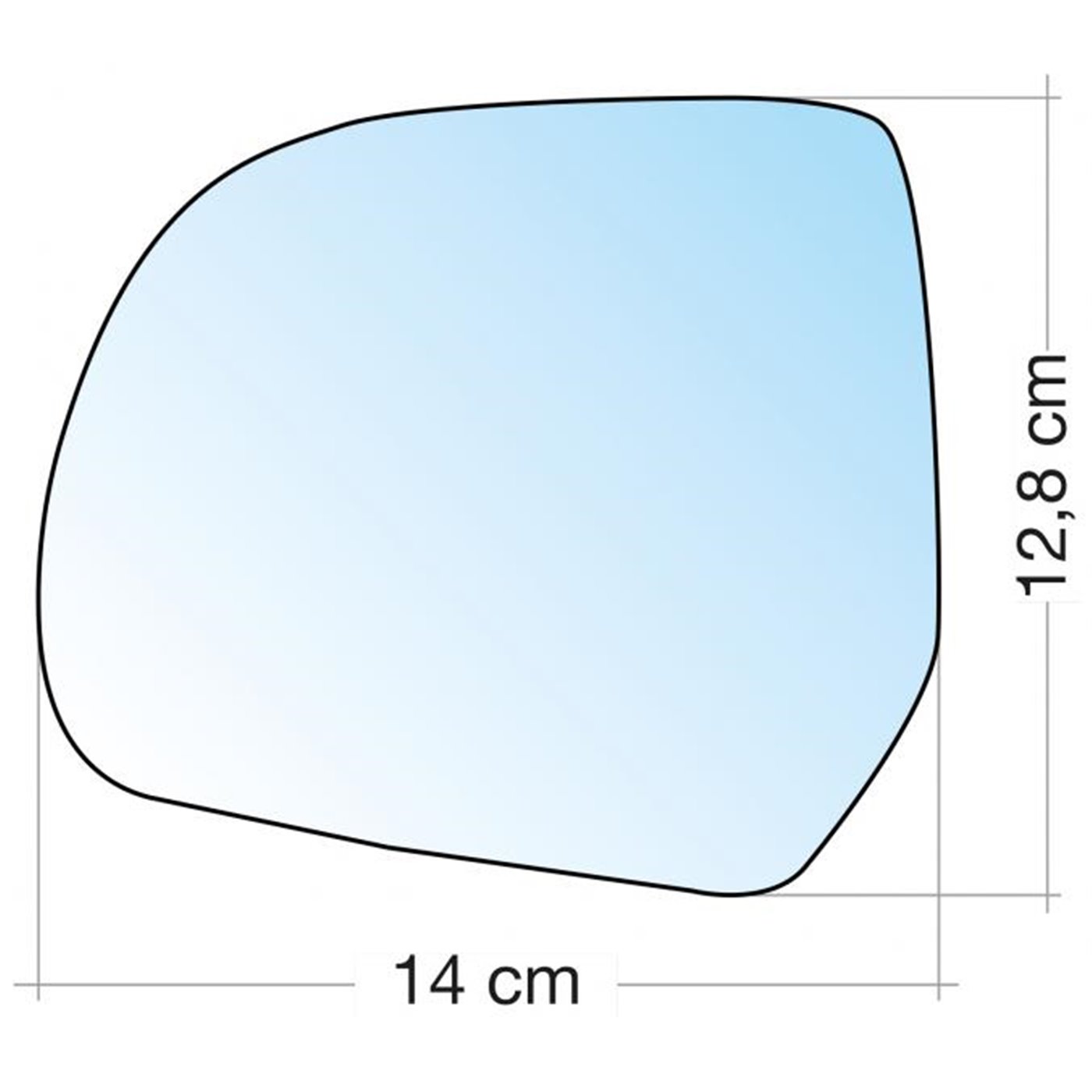 SPECCHIO C/PIASTRA SX CROM. ASF. TERM. NISSAN MICRA 10