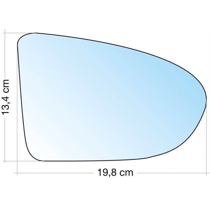 SPECCHIO C/PIASTRA DX CROM. CURVO NISSAN QASHQAI 0713-QASHQAI+2