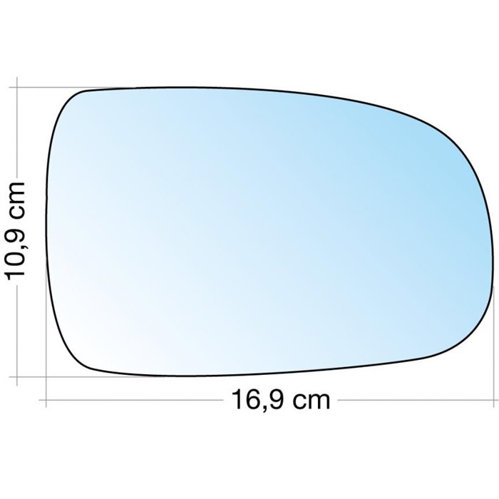 SPECCHIO C/PIASTRA DX CROM. ASF. TERM. OPEL CORSA C 0106, TIGRA 05