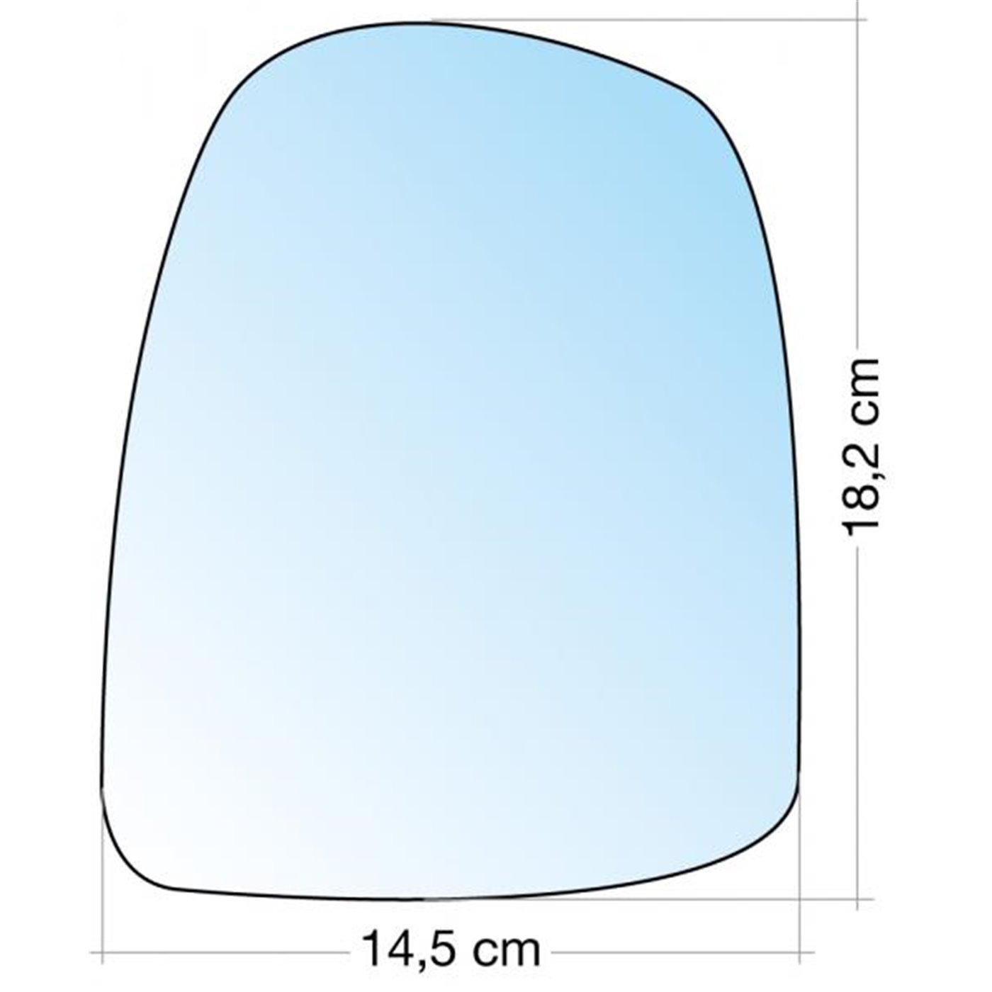 SPECCHIO C/PIASTRA SX CROM. CURVO NISSAN PRIMASTAR-OPEL VIVARO 02-RENAULT TRAFIC 02