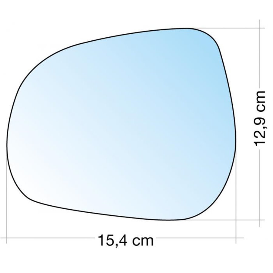 SPECCHIO C/PIASTRA SX CROM. CURVO TERM. OPEL AGILA 08-SUZUKI SPLASH