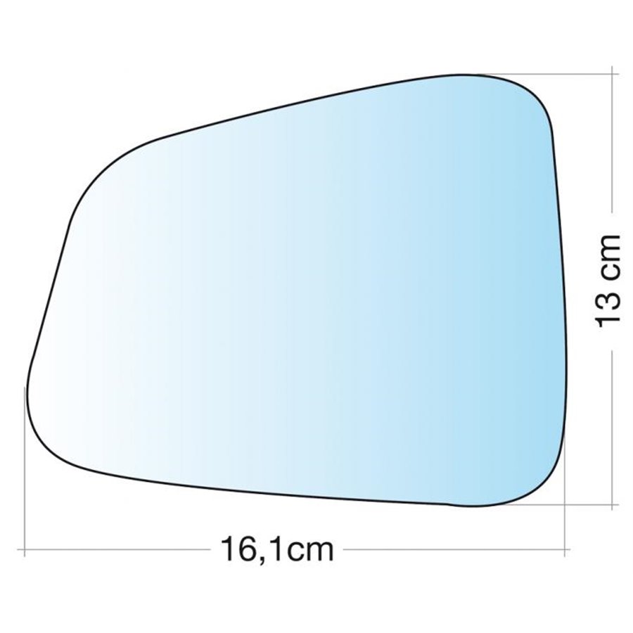 SPECCHIO C/PIASTRA SX CROM. CURVO OPEL MOKKA