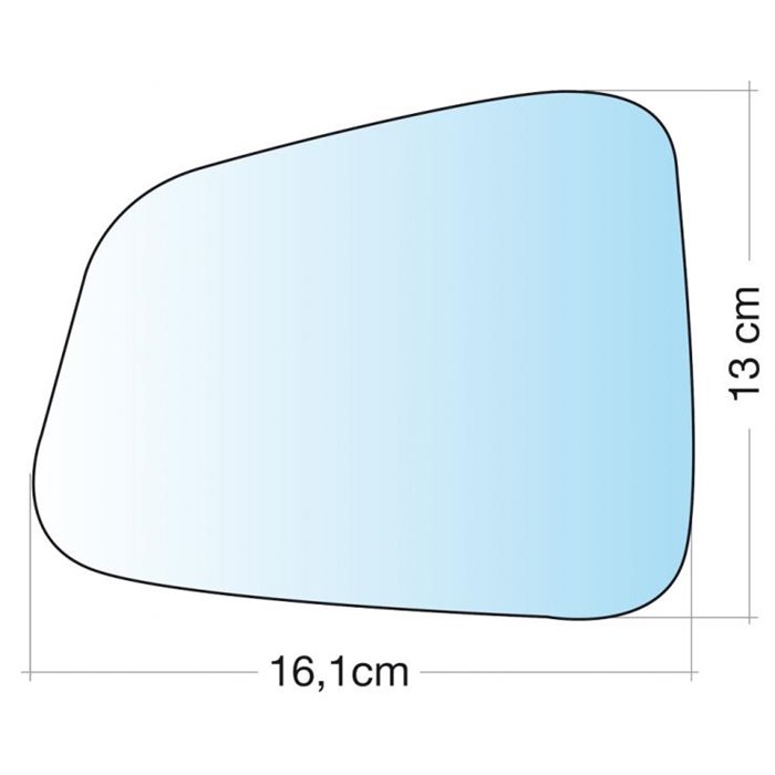 SPECCHIO C/PIASTRA SX CROM. CURVO TERM. OPEL MOKKA