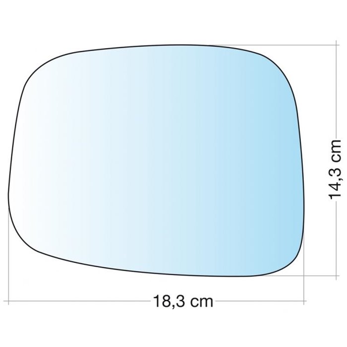 SPECCHIO C/PIASTRA SX CROM ASF OPEL FRONTERA B 98