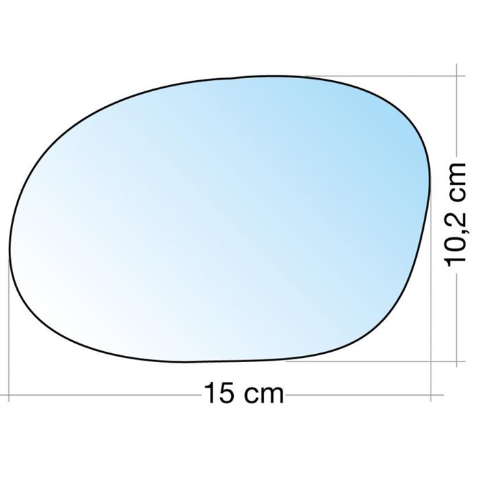 SPECCHIO C/PIASTRA SX CROM. CURVO CITROEN XSARA PICASSO-PEUGEOT 206