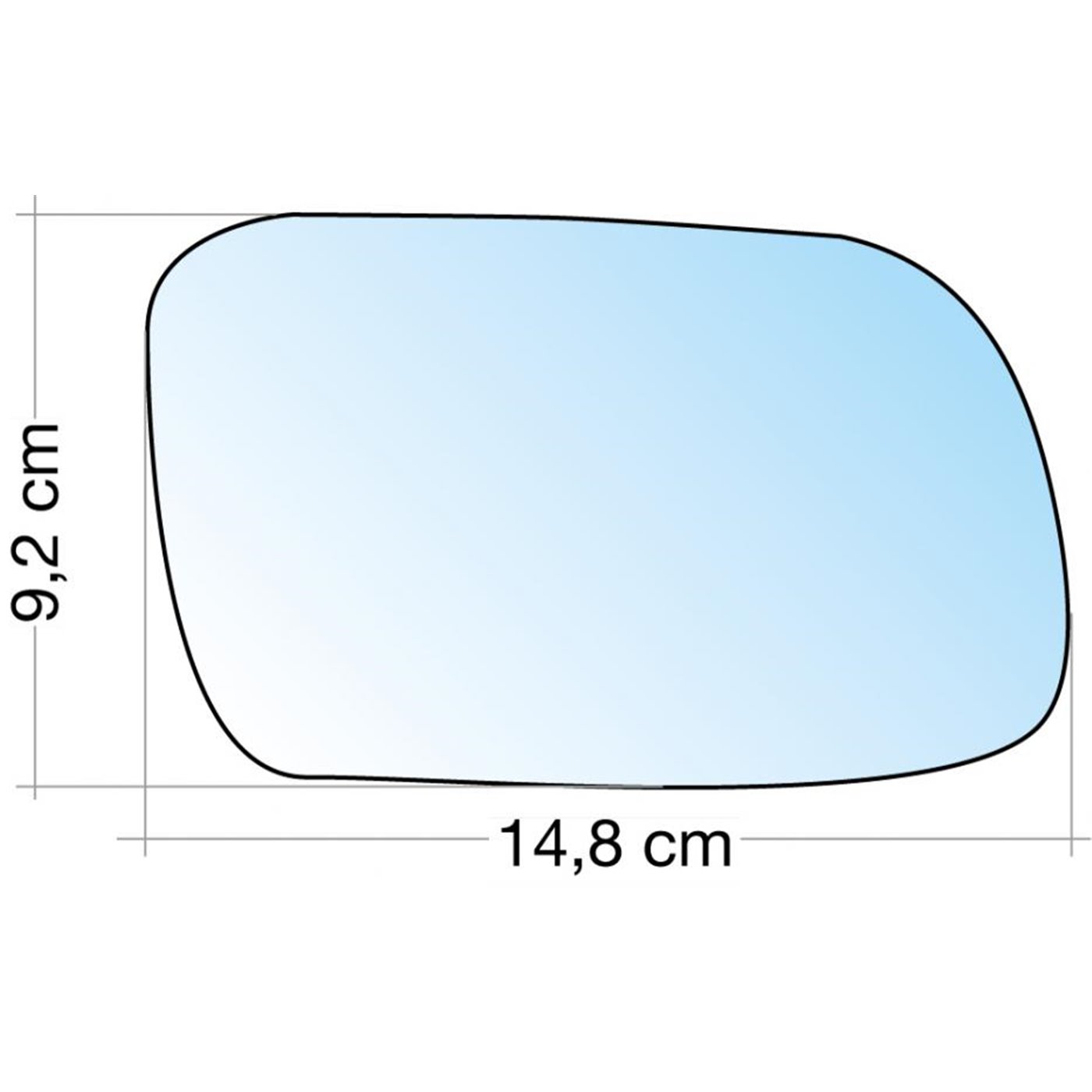 SPECCHIO C/PIASTRA DX CROM. CURVO PEUGEOT 307