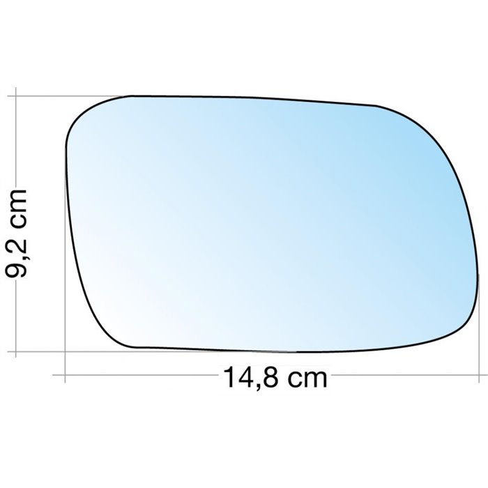 SPECCHIO C/PIASTRA DX CROM. CURVO TERM. PEUGEOT 307