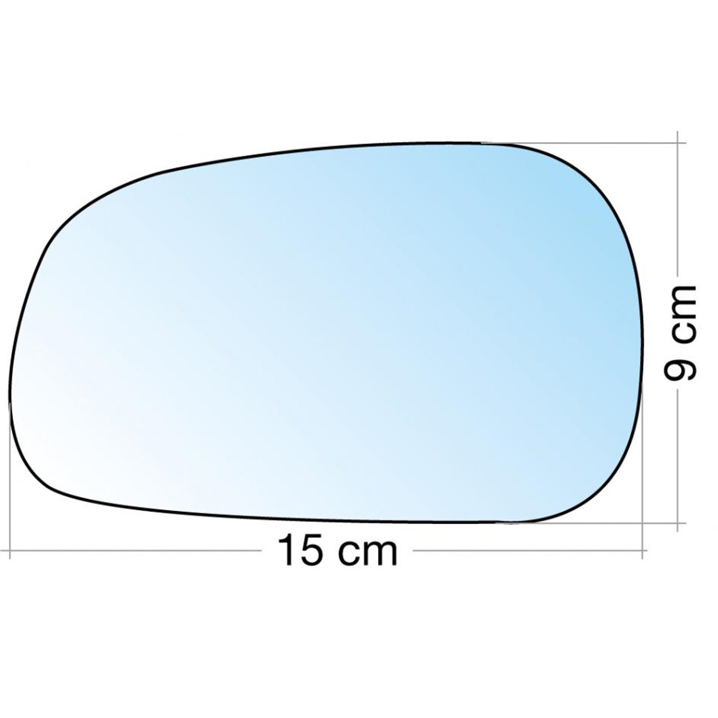 SPECCHIO C/PIASTRA SX CROM. CURVO RENAULT SAFRANE