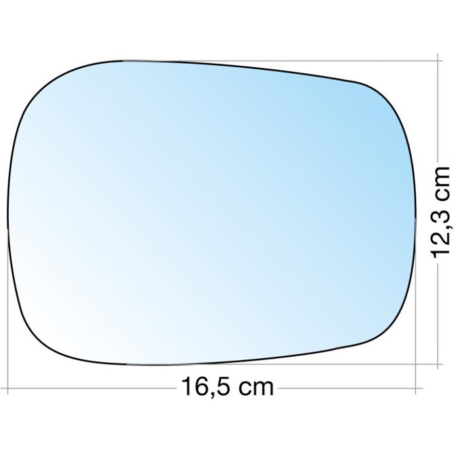 SPECCHIO C/PIASTRA SX-DX CROM. CURVO NISSAN KUBISTAR-RENAULT KANGOO 0307, SCENIC 4X4