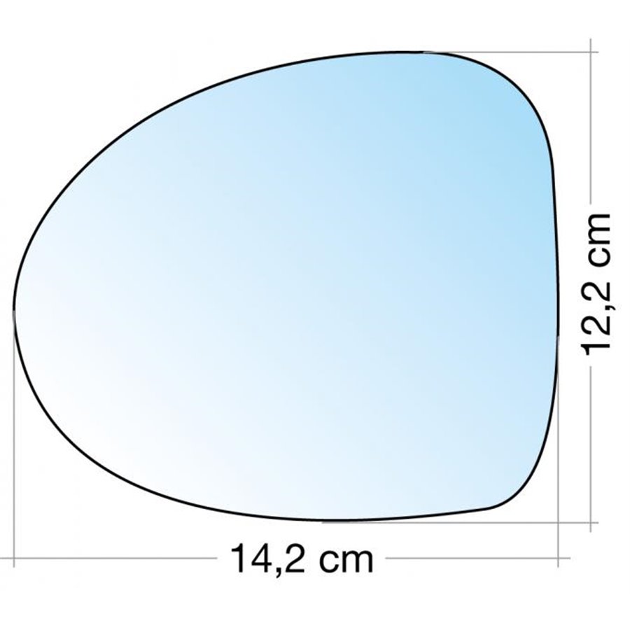 SPECCHIO C/PIASTRA SX CROM. CURVO TERM. RENAULT TWINGO 0710