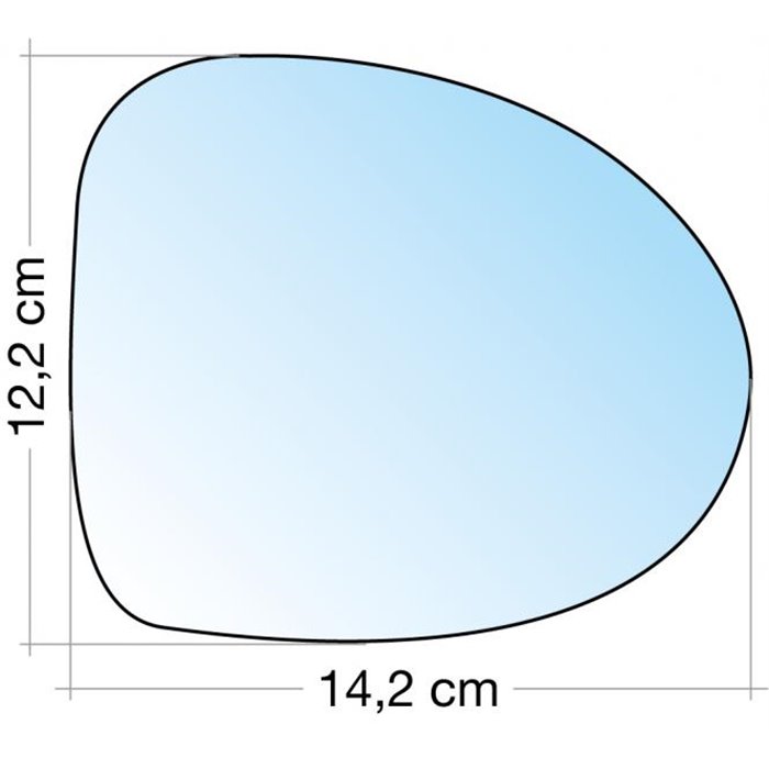 SPECCHIO C/PIASTRA DX CROM. CURVO TERM. RENAULT TWINGO 0710