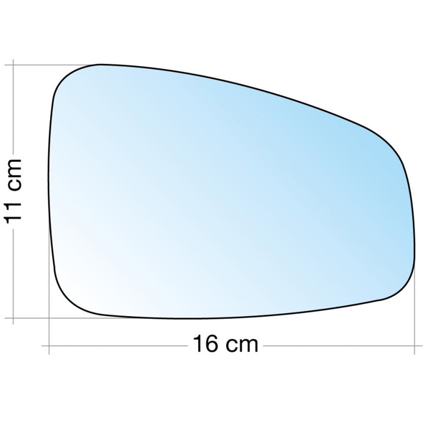 SPECCHIO C/PIASTRA DX CROM. CURVO TERM. RENAULT MEGANE 09