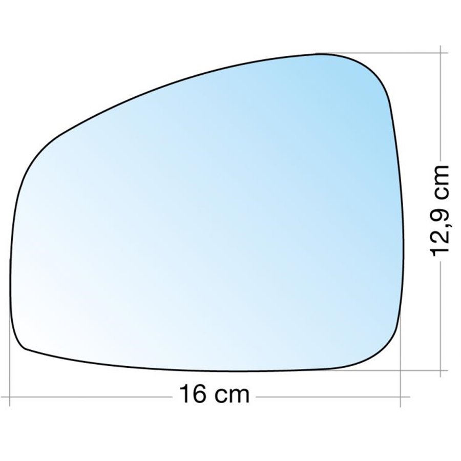 SPECCHIO C/PIASTRA SX CROM. CURVO RENAULT SCENIC 09