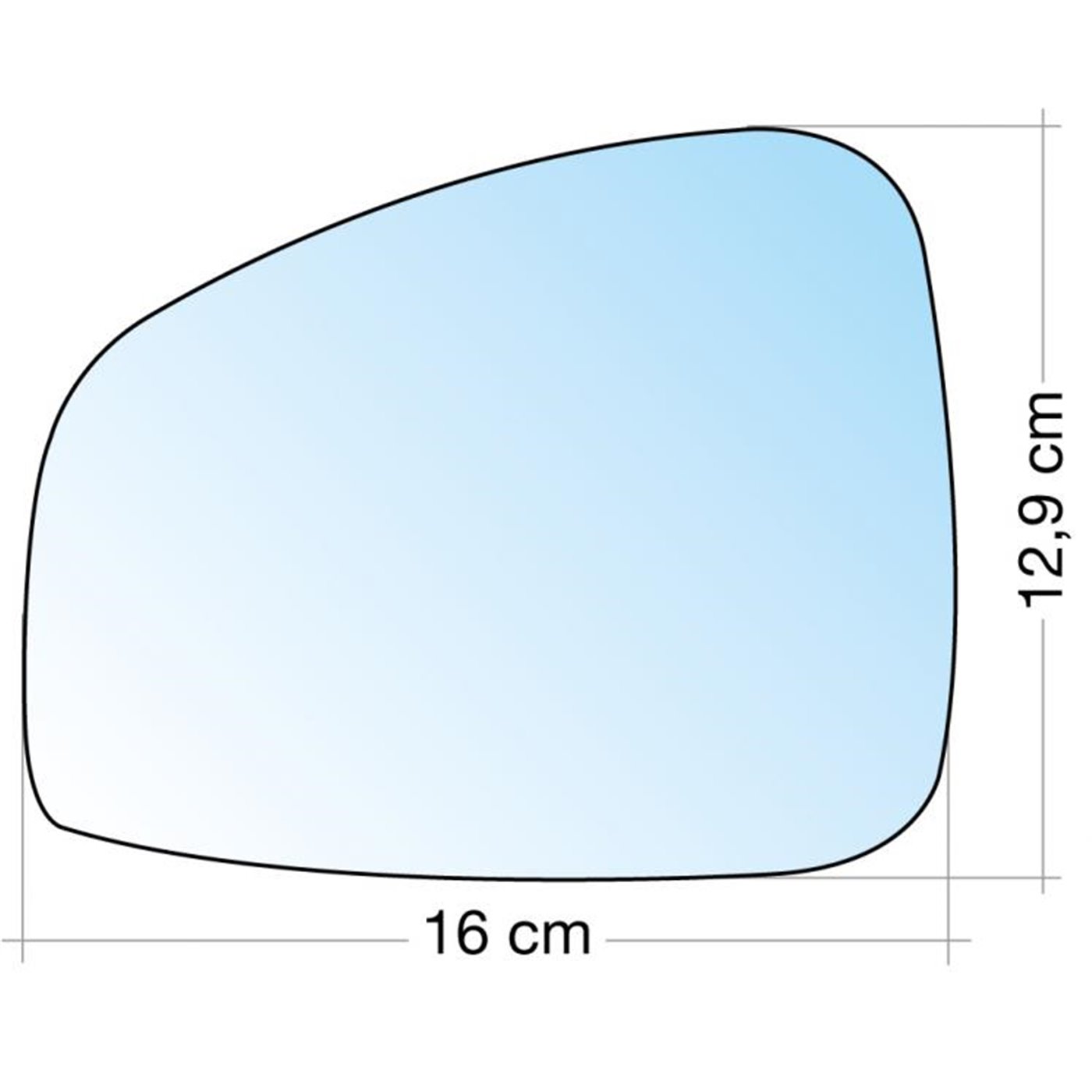 SPECCHIO C/PIASTRA SX CROM. CURVO TERM. RENAULT SCENIC 09