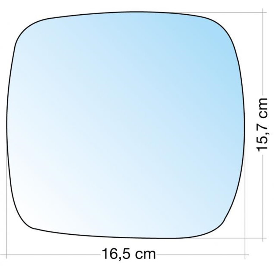 SPECCHIO C/PIASTRA SX-DX CROM. CURVO TERM. RENAULT KANGOO 08