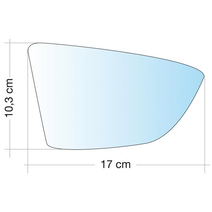 SPECCHIO C/PIASTRA DX CROM CURVO TERM SEAT LEON 13