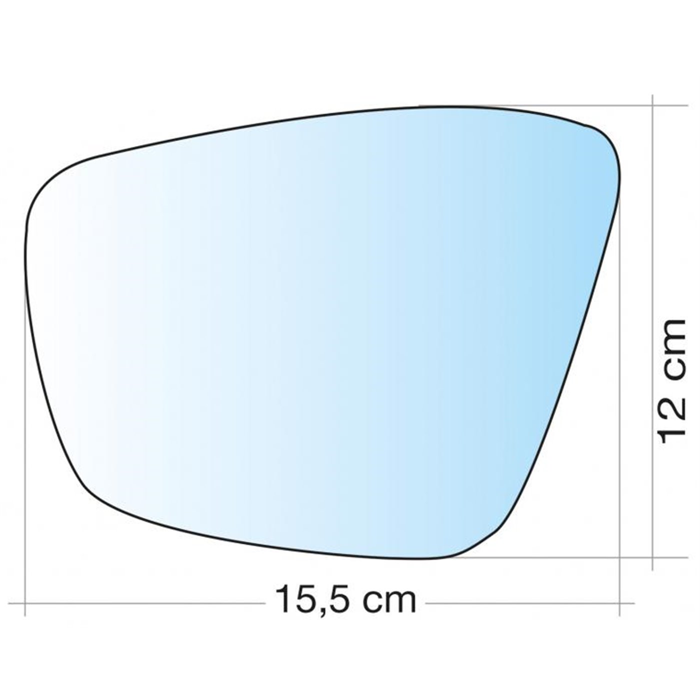 SPECCHIO C/PIASTRA SX CROM ASF TERM OCTAVIA 1320